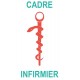 Caducée cadre infirmier logo 531 sticker autocollant