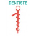 Caducée dentiste logo 531 sticker autocollant