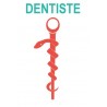 Caducée dentiste logo 531 sticker autocollant