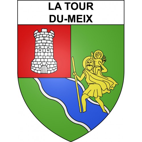 La Tour-du-Meix Sticker wappen, gelsenkirchen, augsburg, klebender aufkleber