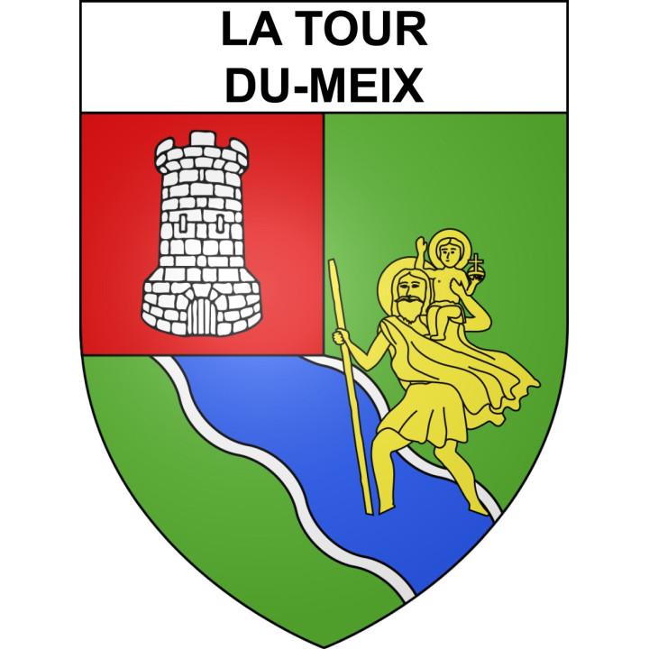 La Tour-du-Meix Sticker wappen, gelsenkirchen, augsburg, klebender aufkleber