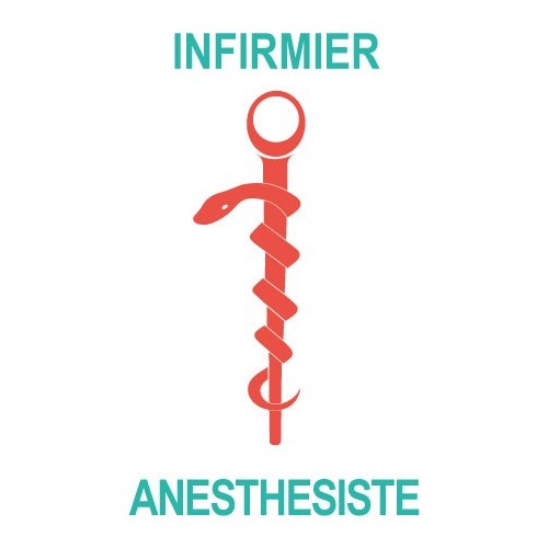 Caducée infirmier anesthésiste logo 531 sticker autocollant
