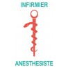 Caducée infirmier anesthésiste logo 531 sticker autocollant