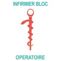 Caducée infirmier bloc opératoire logo 531 sticker autocollant