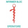 Caducée infirmier bloc opératoire logo 531 sticker autocollant