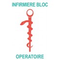 Caducée infirmière bloc opératoire logo 531 sticker autocollant
