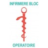 Caducée infirmière bloc opératoire logo 531 sticker autocollant