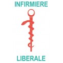 Caducée infirmière libérale logo 531 sticker autocollant
