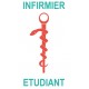 Caducée infirmier étudiant logo 531 sticker autocollant