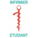 Caduceo de Cuidado de la salud del Ayudante de la etiqueta engomada de la etiqueta engomada