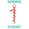 Caducée infirmier étudiant logo 531 sticker autocollant