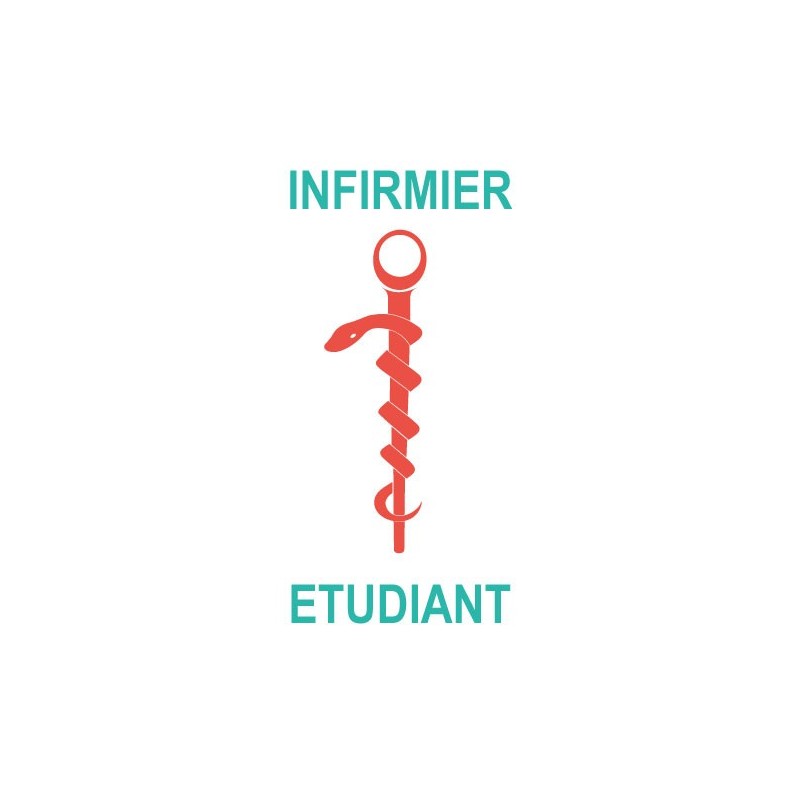  SC ® - Sticker/Autocollant - Caducée Infirmière - Date