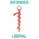 Caducée infirmier libéral logo 531 sticker autocollant