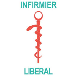 Caducée infirmier libéral logo 531 sticker autocollant