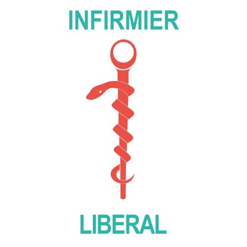 Caducée infirmier libéral logo 531 sticker autocollant