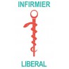 Caducée infirmier libéral logo 531 sticker autocollant
