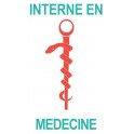Caducée interne en médecine logo 531 sticker autocollant