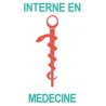 Caducée interne en médecine logo 531 sticker autocollant
