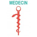 Caduceo de Cuidado de la salud del Ayudante de la etiqueta engomada de la etiqueta engomada