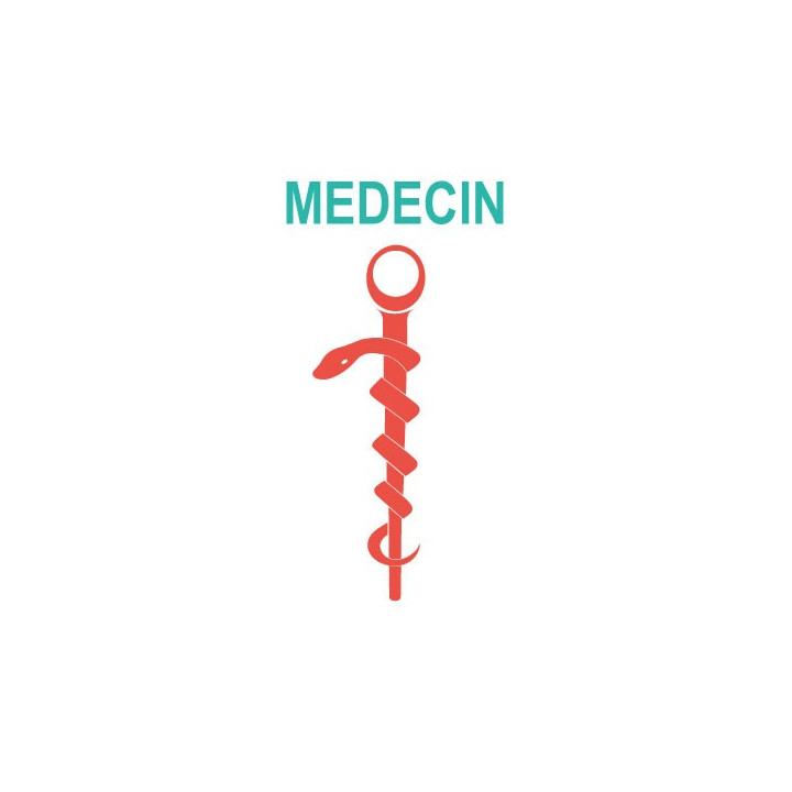 Caduceo de Cuidado de la salud del Ayudante de la etiqueta engomada de la etiqueta engomada