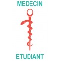 Caducée médecin étudiant logo 531 sticker autocollant