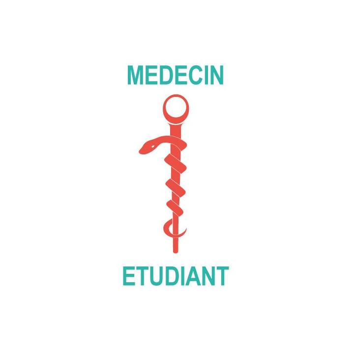Caduceo de Cuidado de la salud del Ayudante de la etiqueta engomada de la etiqueta engomada