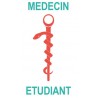 Caducée médecin étudiant logo 531 sticker autocollant