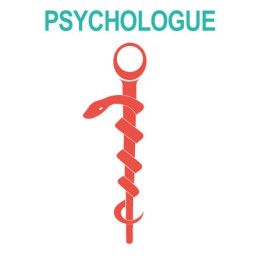 Caducée psychologue logo 531 sticker autocollant