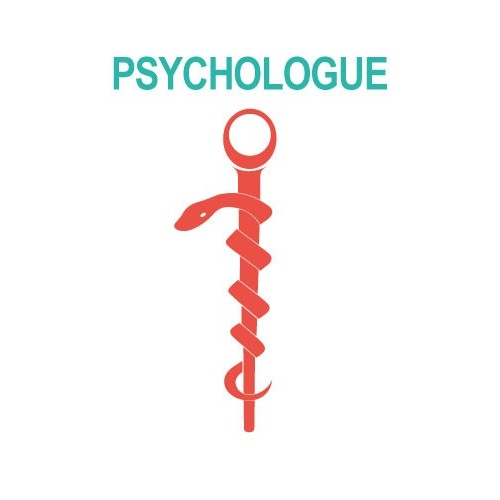 Caducée psychologue logo 531 sticker autocollant