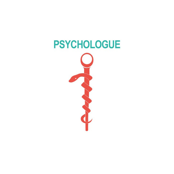 Caducée psychologue logo 531 sticker autocollant