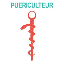 Caduceo de Cuidado de la salud del Ayudante de la etiqueta engomada de la etiqueta engomada