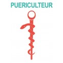 Caducée puériculteur logo 531 sticker autocollant