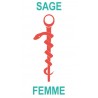 Caducée sage femme logo 531 sticker autocollant