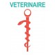 Caducée vétérinaire logo 531 sticker autocollant