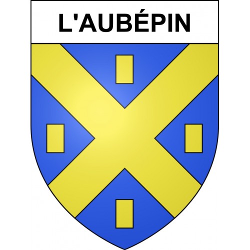 Pegatinas escudo de armas de L'Aubépin adhesivo de la etiqueta engomada