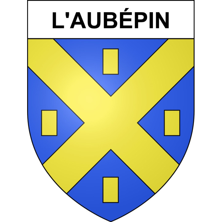 L'Aubépin 39 ville sticker blason écusson autocollant adhésif