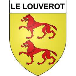 Pegatinas escudo de armas de Le Louverot adhesivo de la etiqueta engomada