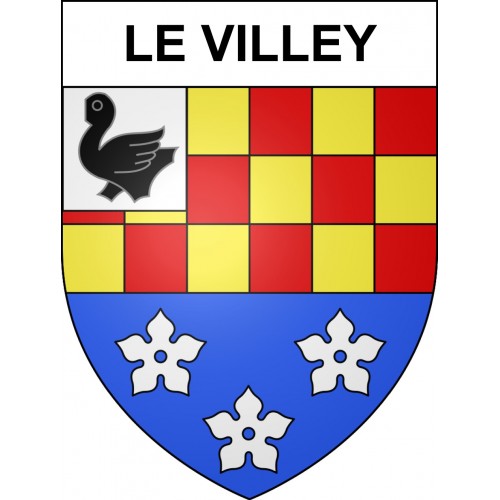 Le Villey Sticker wappen, gelsenkirchen, augsburg, klebender aufkleber