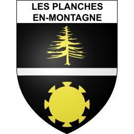 Stickers coat of arms Les Planches-en-Montagne adhesive sticker