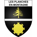 Stickers coat of arms Les Planches-en-Montagne adhesive sticker
