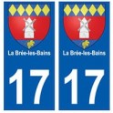 17 La Brée-les-Bains blason ville autocollant plaque