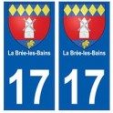 17 La Brée-les-Bains blason ville autocollant plaque