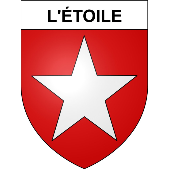 Pegatinas escudo de armas de L'Étoile adhesivo de la etiqueta engomada