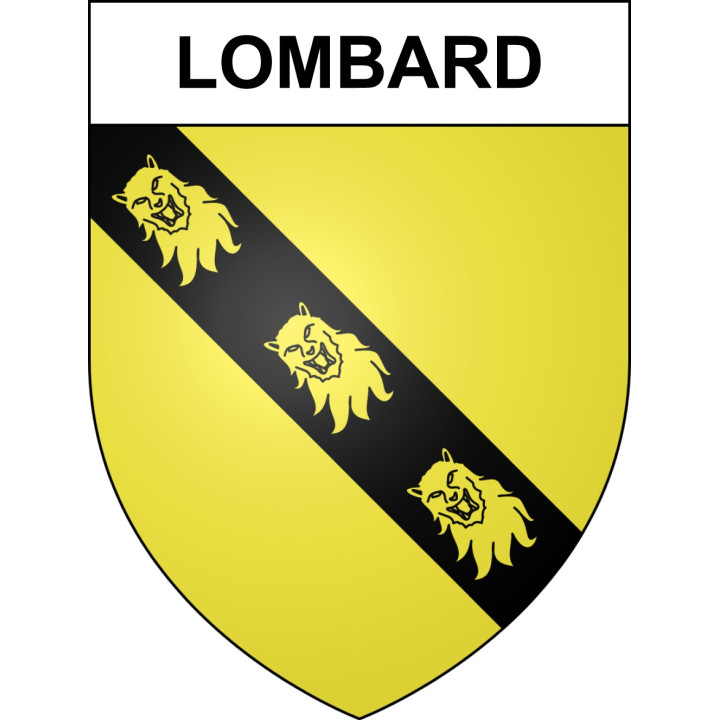 Lombard Sticker wappen, gelsenkirchen, augsburg, klebender aufkleber
