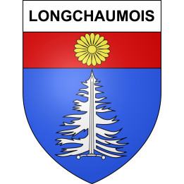 Pegatinas escudo de armas de Longchaumois adhesivo de la etiqueta engomada