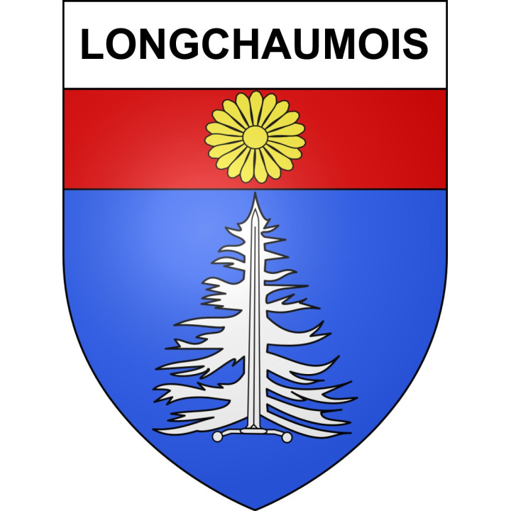 Pegatinas escudo de armas de Longchaumois adhesivo de la etiqueta engomada