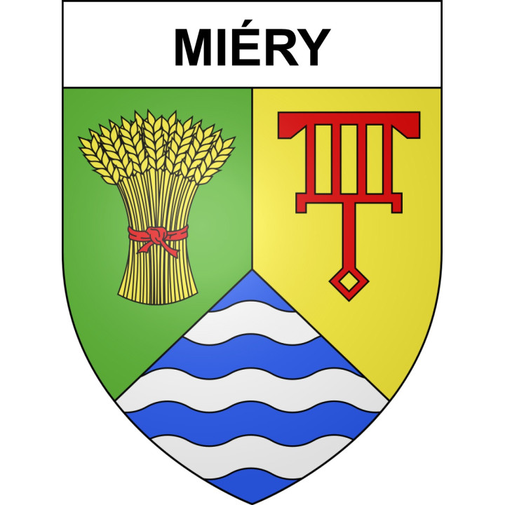 Miéry 39 ville sticker blason écusson autocollant adhésif