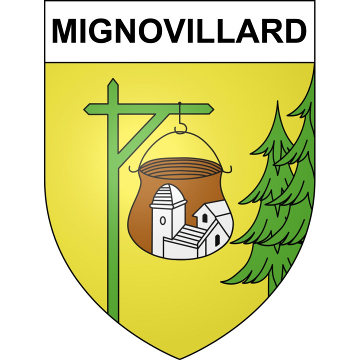 Mignovillard 39 ville sticker blason écusson autocollant adhésif
