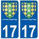 17 Le Grand-Village-Plage blason ville autocollant plaque