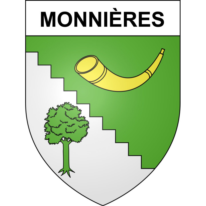 Stickers coat of arms Monnières adhesive sticker